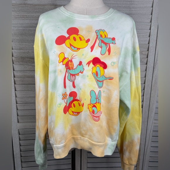 Disney Tops - DISNEY Women's Mickey & Friends Tie Dye Crewneck Sweatshirt-see description